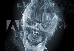 Fototapeta papr 184 x 128, 11412559 - Skull - smoke - krtk veslo