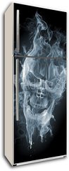 Samolepka na lednici flie 80 x 200, 11412559 - Skull - smoke - krtk veslo