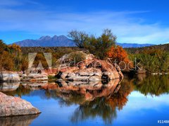 Samolepka flie 270 x 200, 11486623 - Desert Pond