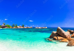 Fototapeta184 x 128  amazing tropical holidays in paradise beaches of Seychelles,Praslin, 184 x 128 cm