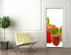 Samolepka na dvee flie 90 x 220  Friendly Fruit and Vegetables, 90 x 220 cm