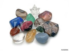 Fototapeta330 x 244  Crystal therapy tumbled stones, 330 x 244 cm