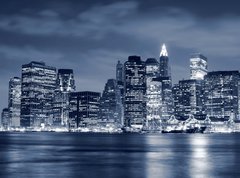 Samolepka flie 270 x 200, 11982287 - Lower Manhattan skyline At Night