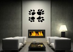 Samolepka na ze 120 x 100 cm vzor n30526986 - Paw print collection for design