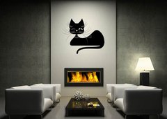 Samolepka na ze 120 x 100 cm vzor n85149400 - Black cat. Silhouette