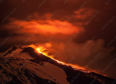 Samolepka fólie 200 x 144, 121736163 - Volcano Etna eruption