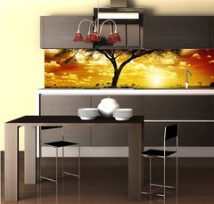 Fototapeta do kuchyně fólie 260 x 60, 12197040 - Africa Sunset - Afrika Západ slunce