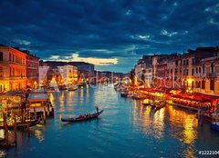 Fototapeta papr 254 x 184, 122210404 - View on Grand Canal from Rialto bridge at dusk, Venice, Italy