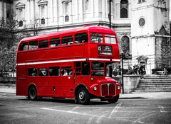 Samolepka flie 100 x 73, 122358644 - Londons iconic double decker bus.