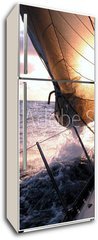 Samolepka na lednici fólie 80 x 200, 122844 - sailing to the sunrise - plachtění na východ slunce