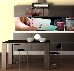 Fototapeta do kuchyn flie 260 x 60  Zwei Asse beim Texas Holdem Poker., 260 x 60 cm