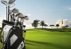 Fototapeta papr 184 x 128, 12351119 - golf equipment and course - golfov vybaven a kurz