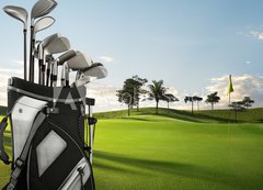 Fototapeta vliesov 200 x 144, 12351119 - golf equipment and course - golfov vybaven a kurz
