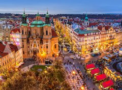 Fototapeta papír 360 x 266, 123780086 - Panorama of Old Town of Prague at Christmas time. - Panorama Starého Města Prahy v době Vánoc.