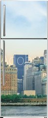 Samolepka na lednici fólie 80 x 200, 123800643 - New York City skyline from New Jersey with World Trade Center featured as landmark of the Twin Towers. Lower Manhattan in NYC, United States. - Panoráma New Yorku z New Jersey se Světovým obchodním centrem představovaným jako orientační bod Twin Towers. Dolní Manhattan v New Yorku, Spojené státy americké.