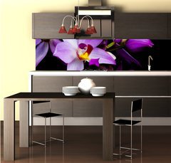 Fototapeta do kuchyn flie 260 x 60  orchids, 260 x 60 cm