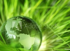 Samolepka flie 100 x 73, 12451879 - Glass earth in grass - Sklenn zem v trv