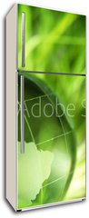 Samolepka na lednici fólie 80 x 200, 12451879 - Glass earth in grass - Skleněná země v trávě