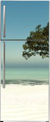Samolepka na lednici fólie 80 x 200, 126560090 - tree on the beach - strom na pláži