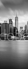 Samolepka na dveře fólie 90 x 220, 126584936 - Manhattan from Brooklyn (B&W) - Manhattan z Brooklynu (B&W)