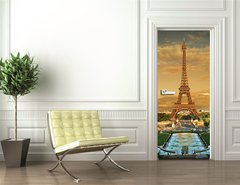 Samolepka na dvee flie 90 x 220  Eifel Tower Paris, 90 x 220 cm