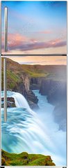 Samolepka na lednici fólie 80 x 200, 126702165 - Gulfoss Falls, Iceland - Gulfoss Falls, Island