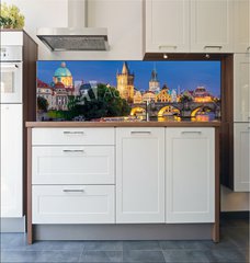 Fototapeta do kuchyn flie 180 x 60  River Vltava at Dusk Prague Czech Republic, 180 x 60 cm