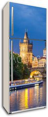 Samolepka na lednici flie 80 x 200  River Vltava at Dusk Prague Czech Republic, 80 x 200 cm
