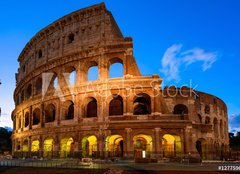 Fototapeta pltno 160 x 116, 127759684 - Night view of Colosseum in Rome in Italy - Non pohled na Colosseum v m v Itlii
