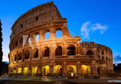 Fototapeta184 x 128  Night view of Colosseum in Rome in Italy, 184 x 128 cm