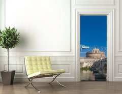 Samolepka na dvee flie 90 x 220, 128550149 - Sant Angelo Bridge in Rome
