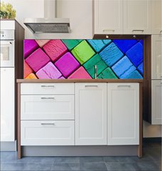 Fototapeta do kuchyn flie 180 x 60  mosaico de colores (macro), 180 x 60 cm