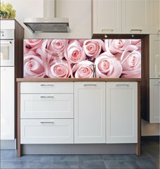 Fototapeta do kuchyn flie 180 x 60  Pink roses as a background, 180 x 60 cm