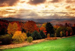 Samolepka flie 145 x 100, 1290922 - vermont fall faliage - vermont pad faliage
