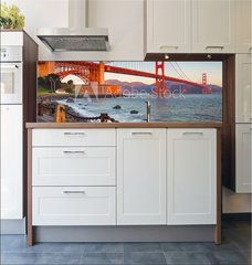 Fototapeta do kuchyn flie 180 x 60  San Francisco. Image of Golden Gate Bridge in San Francisco, California during sunrise., 180 x 60 cm