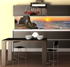 Fototapeta do kuchyně fólie 260 x 60, 13013771 - Sunrise Rocks - Východ slunce skály