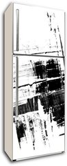 Samolepka na lednici flie 80 x 200  An abstract paint splatter frame in black and white, 80 x 200 cm