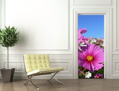 Samolepka na dvee flie 90 x 220  Pink cosmos, 90 x 220 cm