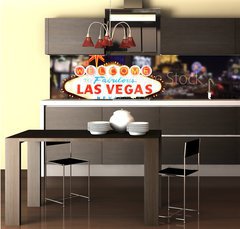 Fototapeta do kuchyn flie 260 x 60  Welcome to Las Vegas Nevada, 260 x 60 cm