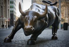 Fototapeta pltno 174 x 120, 13136017 - wall street bull