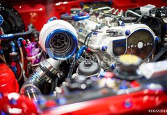 Fototapeta pltno 174 x 120, 131553011 - Engine car in vibrant and powerful.