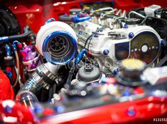 Samolepka flie 270 x 200, 131553011 - Engine car in vibrant and powerful.