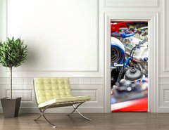 Samolepka na dvee flie 90 x 220, 131553011 - Engine car in vibrant and powerful.