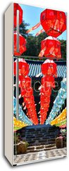 Samolepka na lednici fólie 80 x 200, 132287673 - Color Lantern at Temple - Barevné lucerny v chrámu