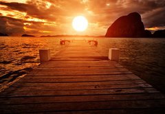 Fototapeta pltno 174 x 120, 13338057 - Jetty into the Sunset