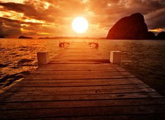 Fototapeta pltno 240 x 174, 13338057 - Jetty into the Sunset