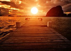 Fototapeta254 x 184  Jetty into the Sunset, 254 x 184 cm