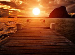 Fototapeta pltno 330 x 244, 13338057 - Jetty into the Sunset