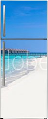 Samolepka na lednici flie 80 x 200, 133424507 - Panorama of wide sandy beach on a tropical island in Maldives