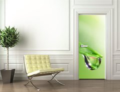 Samolepka na dvee flie 90 x 220, 13364625 - shine water drop